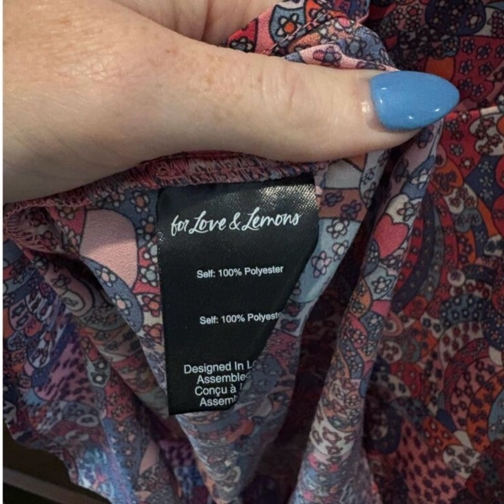 NWT For Love and Lemons Floral Multi-Color Dress Small - Picture 6 of 6